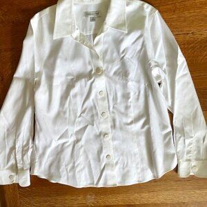 Women's Button Down White Top
